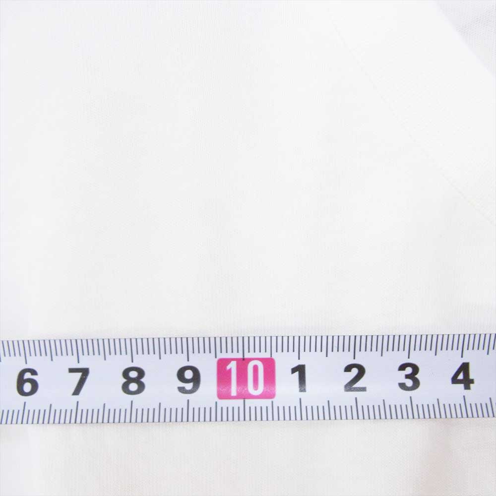 MAISON MARGIELA メゾンマルジェラ S52GC0082 MM6 ストライプ スリーブ切替 クルーネック 半袖 Tシャツ ホワイト系 S【中古】