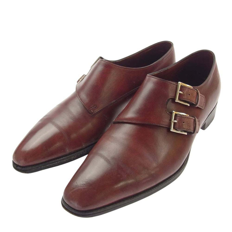 John Lobb ジョンロブ CHAPEL チャペル ダブルモンク レザーシューズ ブラウン エンジ系 6.5【中古】