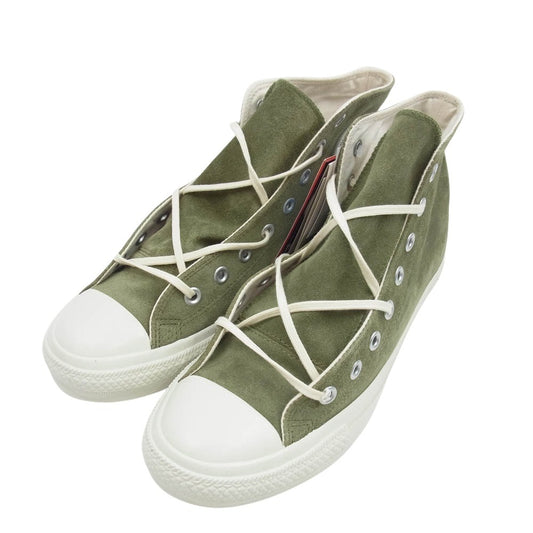 CONVERSE コンバース BEAUTY & YOUTH別注 ビューティーアンドユース オールスター スウェード スエード ハイカット スニーカー グリーン系 8【新古品】【未使用】【中古】