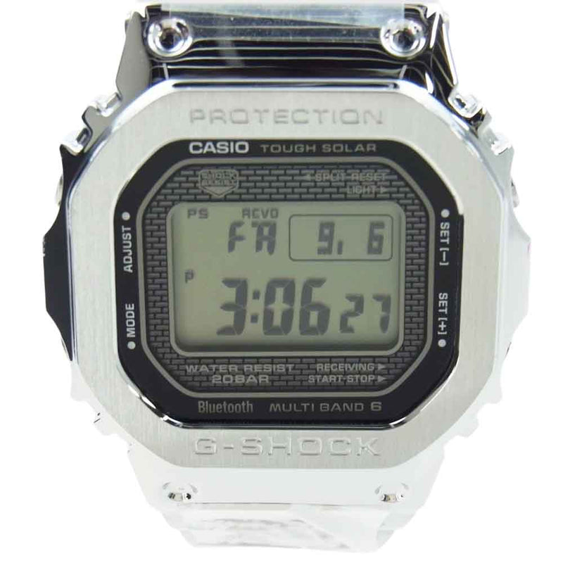 CASIO G-SHOCK カシオ ジーショック GMW-B5000D-1JF 5000 SERIES FULL METAL タフソーラー  マルチバンド6 Bluetooth 腕時計 リストウォッチ シルバー系【新古品】【未使用】【中古】