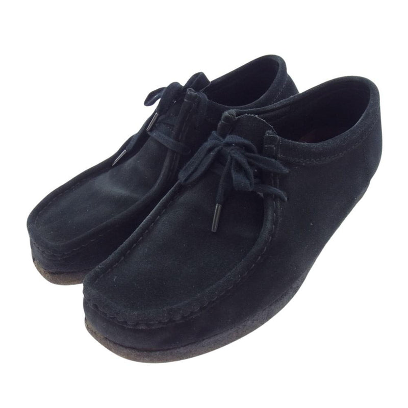 Clarks クラークス wallabee ワラビー スエード シューズ ブラック ブラック系 UK9.5【中古】