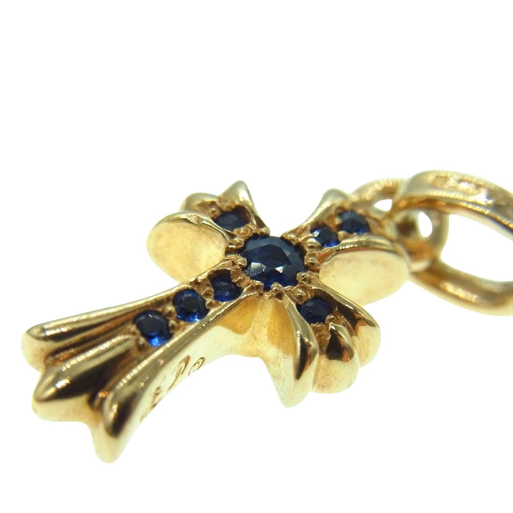 CHROME HEARTS クロムハーツ(原本無) 22K CRS BBYFAT P SAP P ベイビーファットチャーム アフターパヴェサファイア ペンダントトップ ゴールド系 ブルー系【中古】