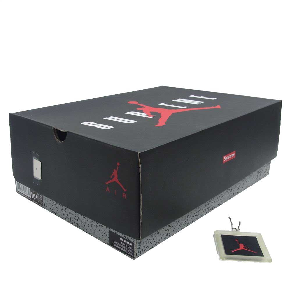 Supreme シュプリーム 824371-201 × NIKE ナイキ Air Jordan 5 フェイクバスターズ鑑定済 エアジョーダン Retro Desert Camo レトロ デザート カモ スニーカー ブラウン系 ブラック系 28.5cm【中古】