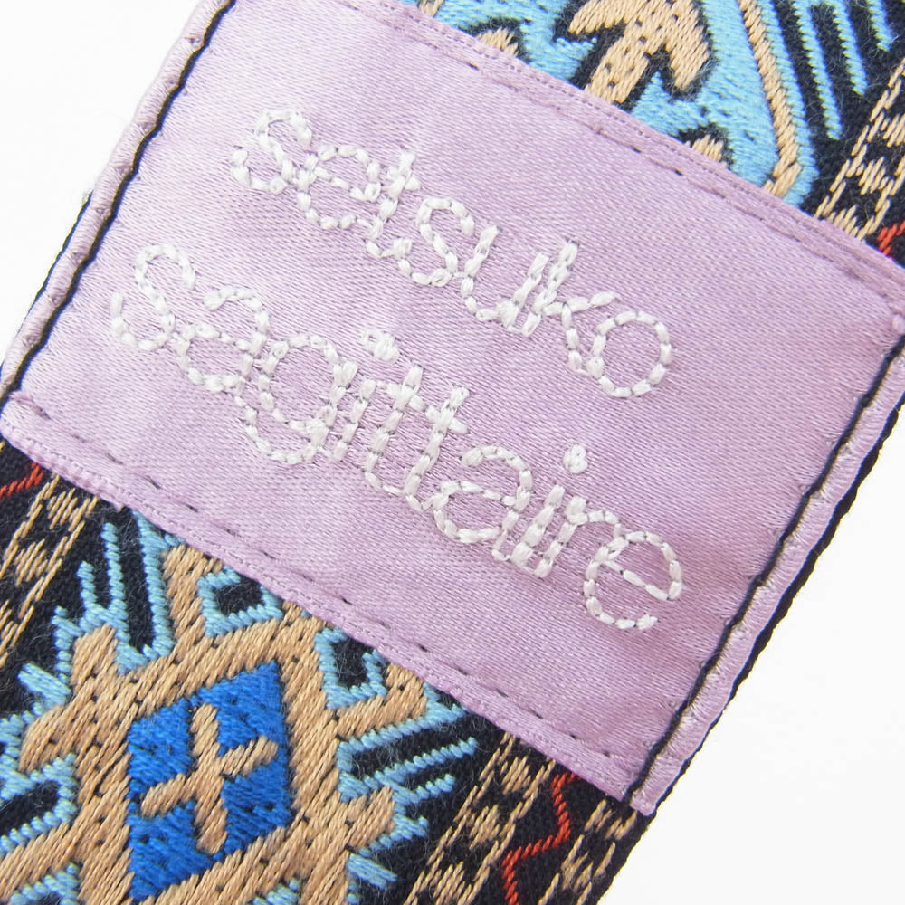 セツコサジテール チロリアン ショルダー ストラップ ブルー マルチカラー系【中古】