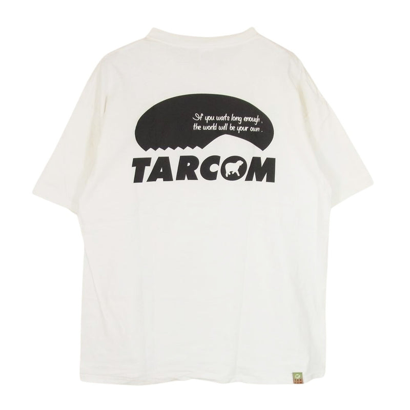 ティーエーアール TAR COM メッセージ プリント 半袖 Tシャツ 黒