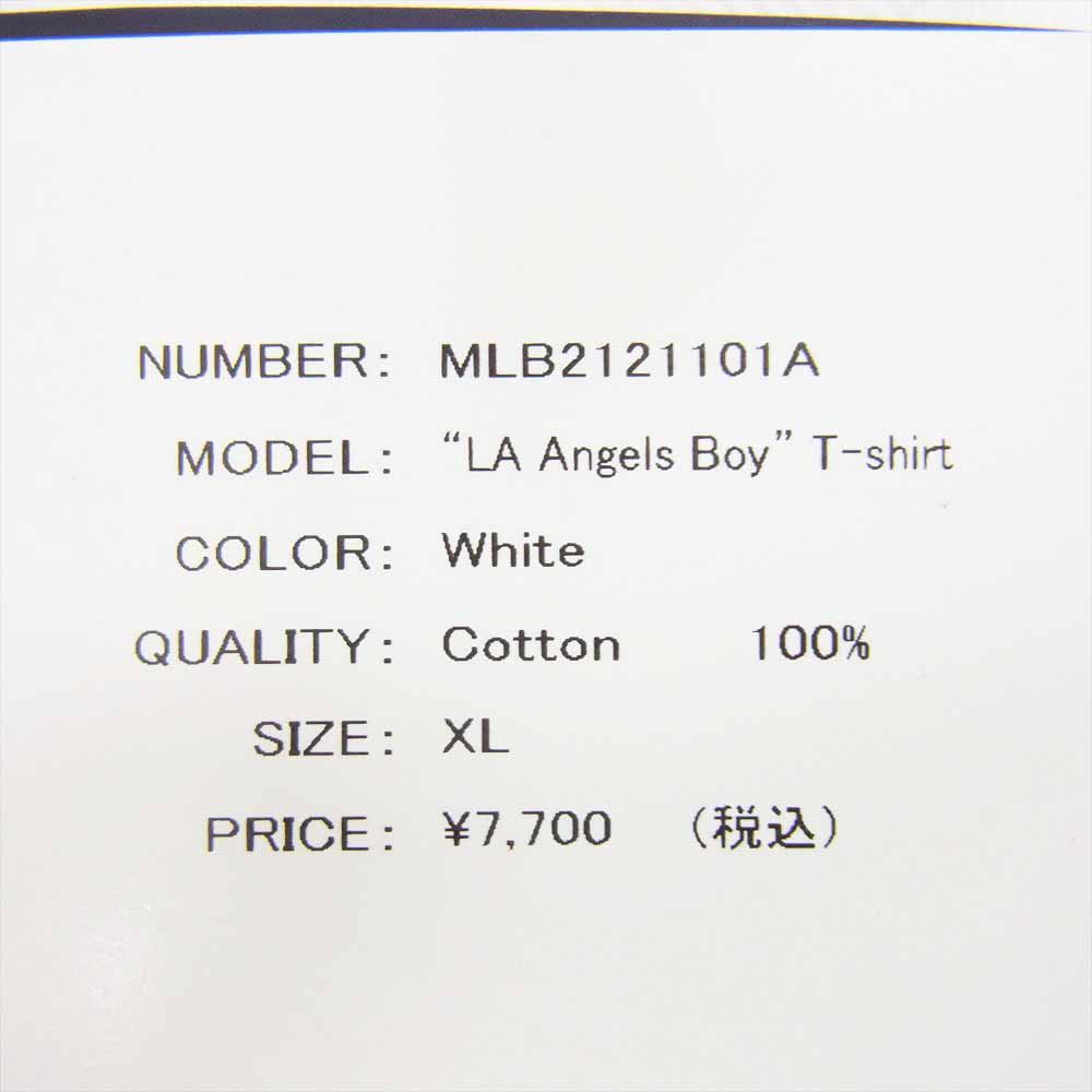 アップルバム MLB2121101A LA Angels Boy T-Shirt エンゼルス ボーイ プリント 半袖 Tシャツ ホワイト系 XL【新古品】【未使用】【中古】