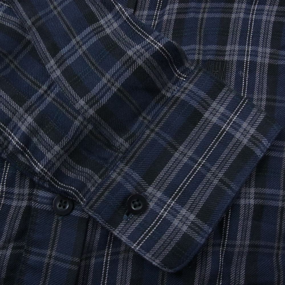N.HOOLYWOOD エヌハリウッド 262-SH01 レーヨン チェック 長袖 シャツ ネイビー系 38【中古】