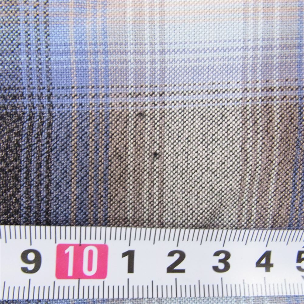 WACKO MARIA ワコマリア 24SS 24SS-WMS-OC10 OMBRE CHECK OPEN COLLAR SHIRT S/S オンブレチェック アロハ オープンカラー シャツ ブルー系 M【美品】【中古】