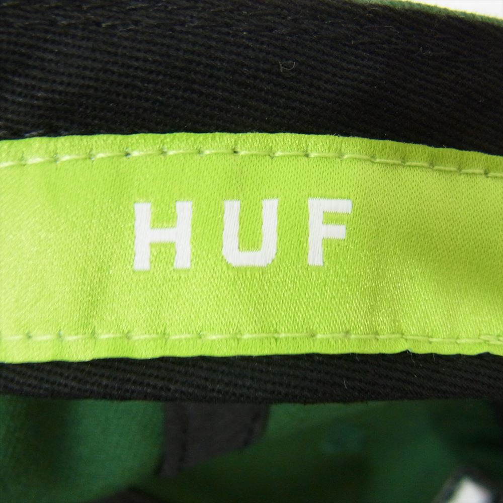 HUF ハフ DRAFT PICK SNAPBACK ドラフト ピック スナップバック キャップ 帽子 グリーン系 ブラウン系【中古】