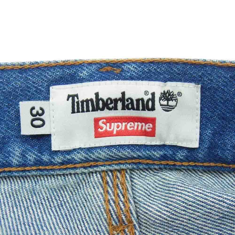 Supreme シュプリーム 21SS × Timberland Double Knee Painter Pant Denim ティンバーランド  ダブルニー ペインターデニムパンツ インディゴブルー系 30【中古】