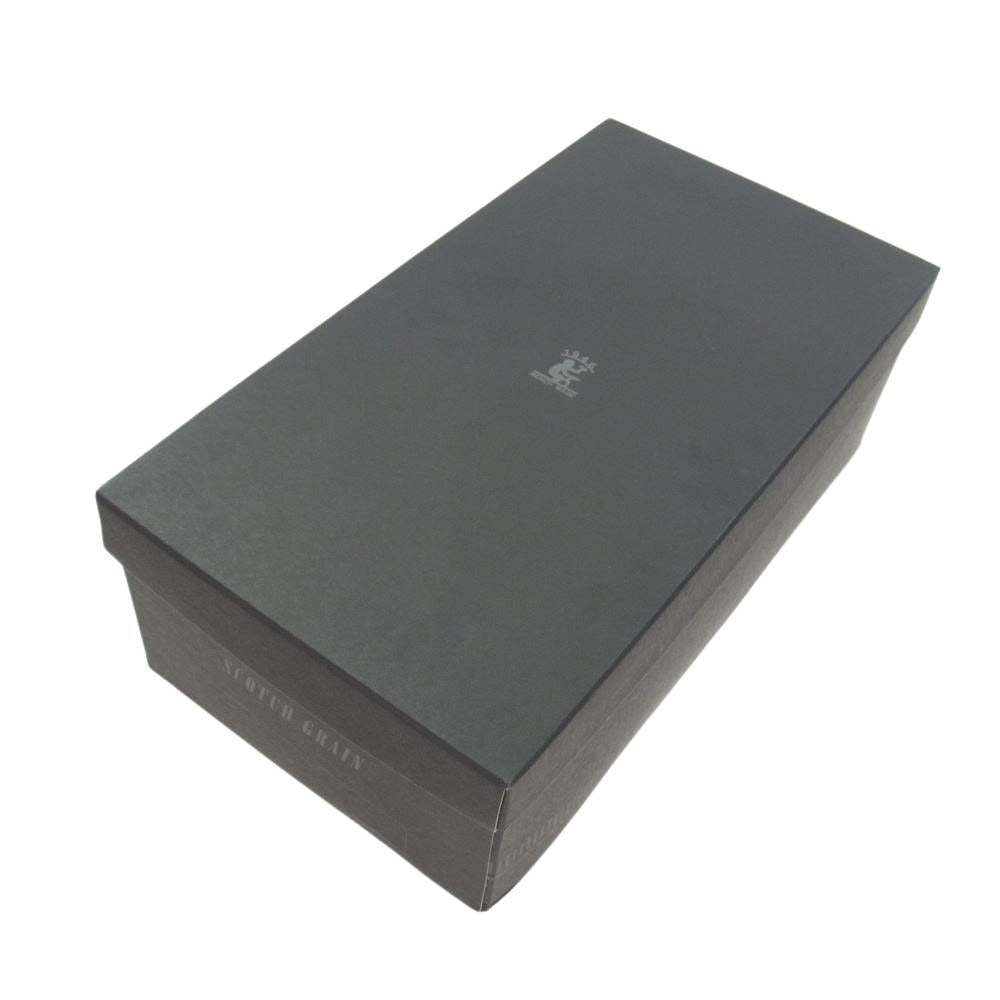 SCOTCH GRAIN スコッチグレイン F-0916 内羽根 ストレートチップ シューズ ブラック系 25cm【新古品】【未使用】【中古】