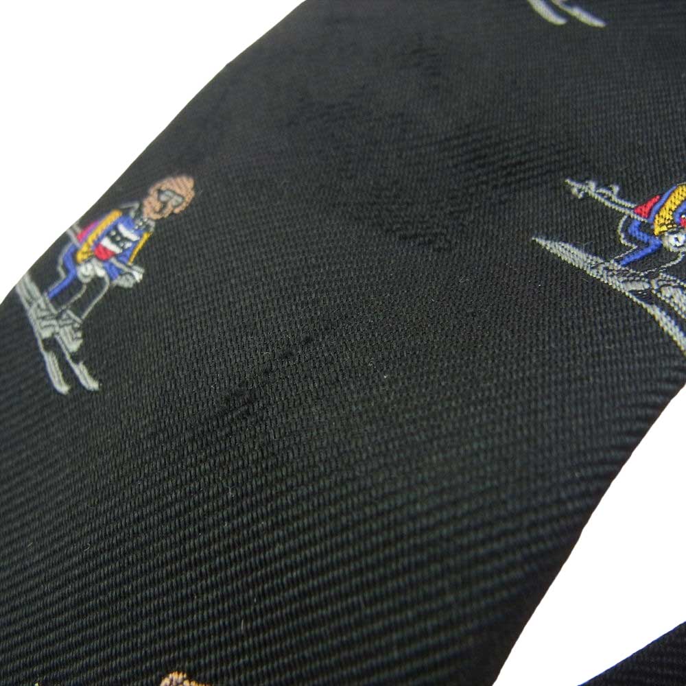 POLO RALPH LAUREN ポロ・ラルフローレン BEAR スキー ベア ネクタイ ブラック ブラック系【中古】