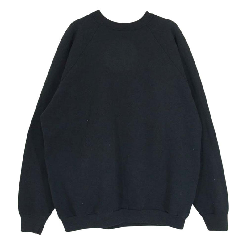 90s XXXL フルーツ vtg スウェット 無地 ブラック ブランク 黒 90s USA製 FRUIT OF THE LOOM 無地 スウェット 黒 フェード XL