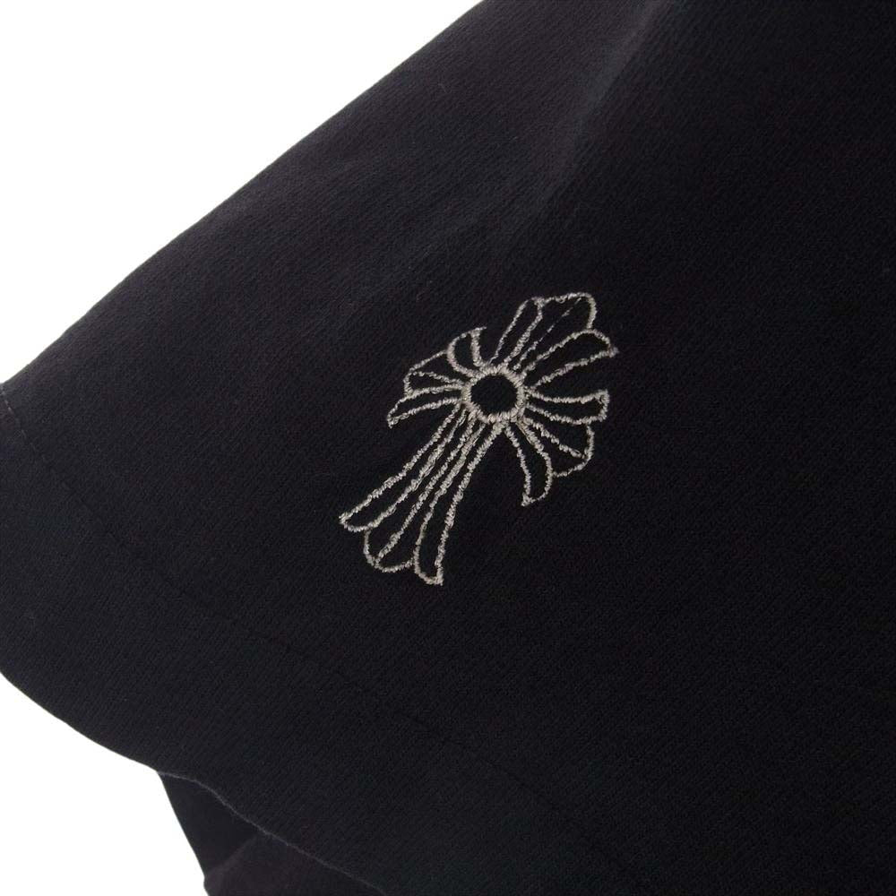 CHROME HEARTS クロムハーツ(原本無) Grp Y Not Light Work Tee ロゴ刺繍 グループワイノット ライト ワーク クルーネック半袖Tシャツ ブラック系 XL【中古】