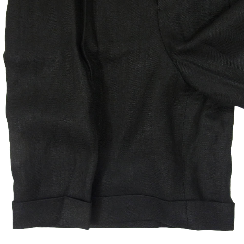 アンクレイヴ リネン ショートパンツ ハーフパンツ ブラック系 0 【中古】