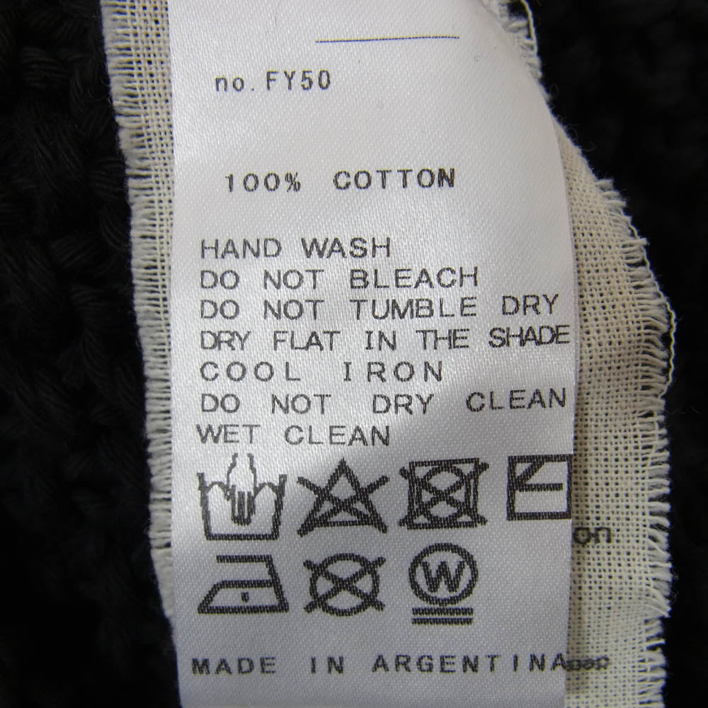 マイディ FY50 HAND KNITTED ノースリーブ コットン ハンド ニット ブラック系 L【中古】