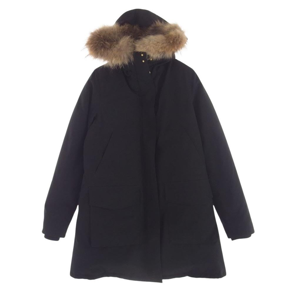 UNITED ARROWS ユナイテッドアローズ 3625-179-1200 green label relaxing グリーンレーベルリラクシング ファー脱着式 マウンテン ダウンコート ブラック系 38【中古】