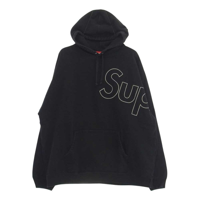 Supreme シュプリーム 21AW Reflective Hooded Sweatshirt リフレクティブ フーデッド スウエット パーカー  ブラック系 XL【中古】