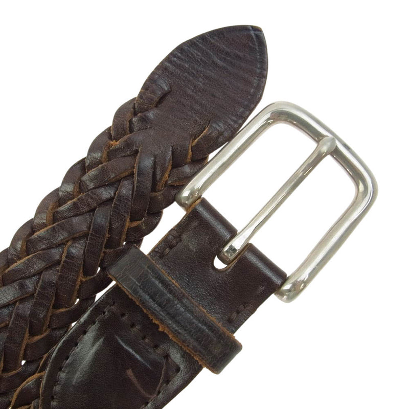 WHITE HOUSE COX ホワイトハウスコックス レザー メッシュ 編み込み