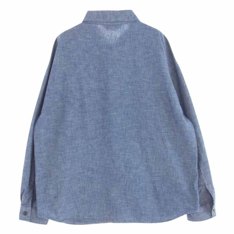 TENDERLOIN テンダーロイン HIGH NECK CHAMBRAY SHT ハイネック シャンブレー シャツ ブルー系 S【中古】