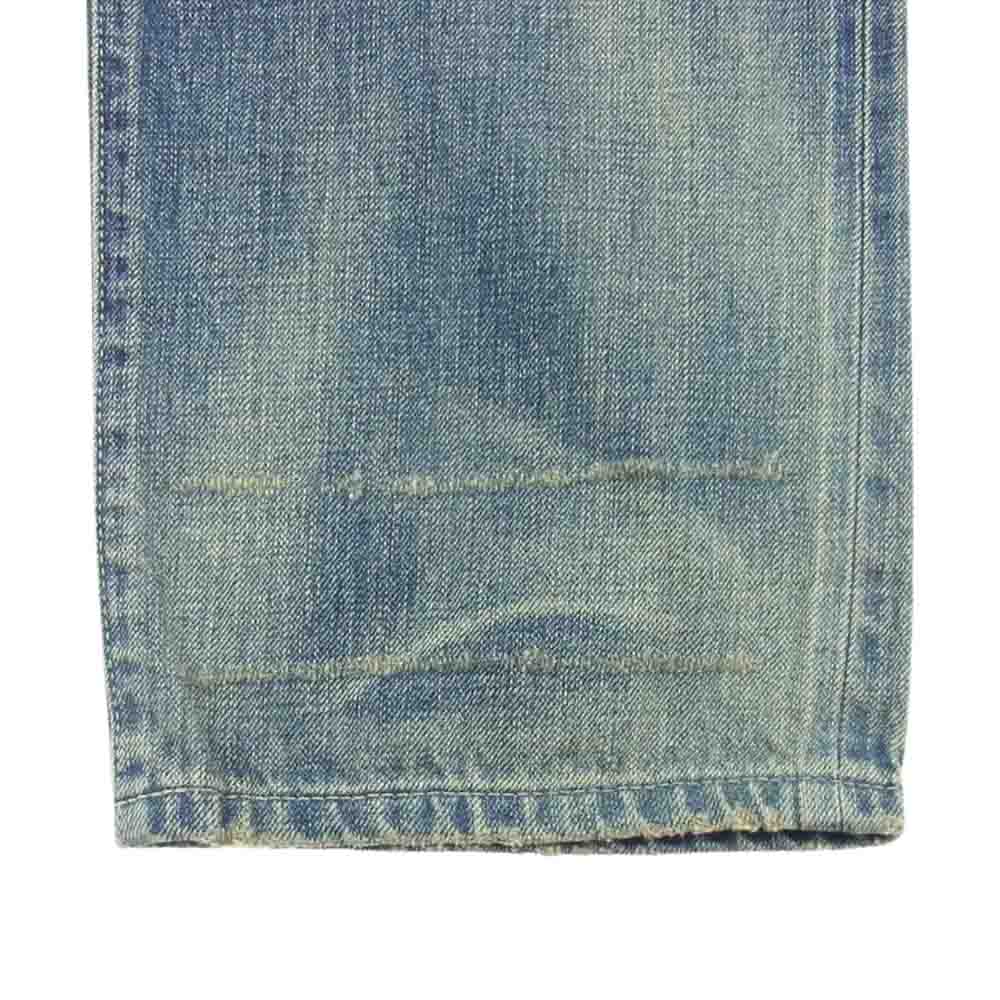 NEIGHBORHOOD ネイバーフッド 242XBNH-PTM09 SAVAGE DENIM DP MID PANTS サベージ デニム ダメージ 加工 パンツ インディゴブルー系 L【極上美品】【中古】