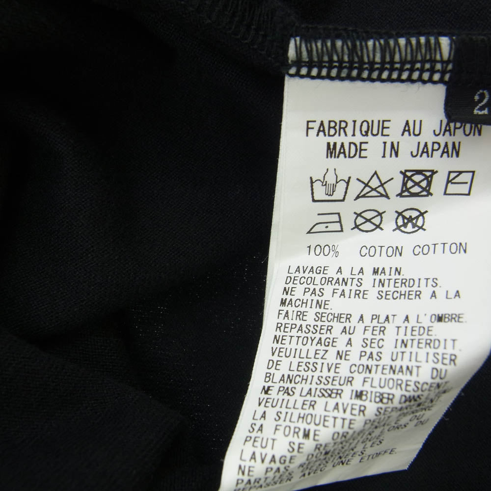 Y's Yohji Yamamoto ワイズ ヨウジヤマモト YD-T25-577 フロント プリント コットン 半袖 Tシャツ ブラック系 2【美品】【中古】