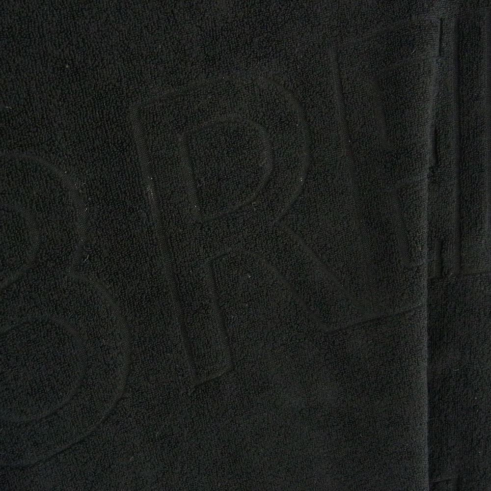 1piu1uguale3 ウノピュウノウグァーレトレ パイル地 ロゴ デザイン 半袖 Tシャツ ブラック系 XL【美品】【中古】