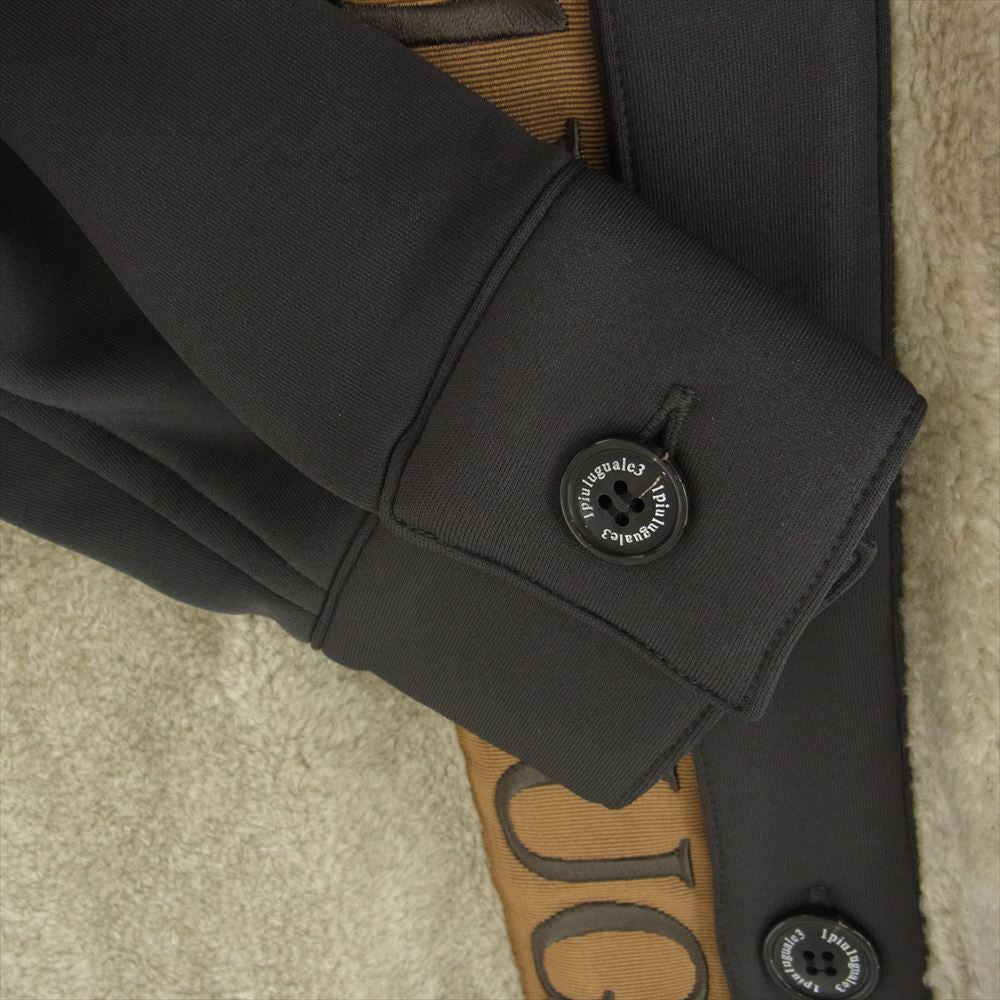 1piu1uguale3 ウノピュウノウグァーレトレ ZY004 SB02 SPORT MOVING DROP SHOULDER SHIRT ロゴリボンテープ コンビネーション素材 ドロップショルダーブルゾン シャツ ジャケット グレー系 3【中古】