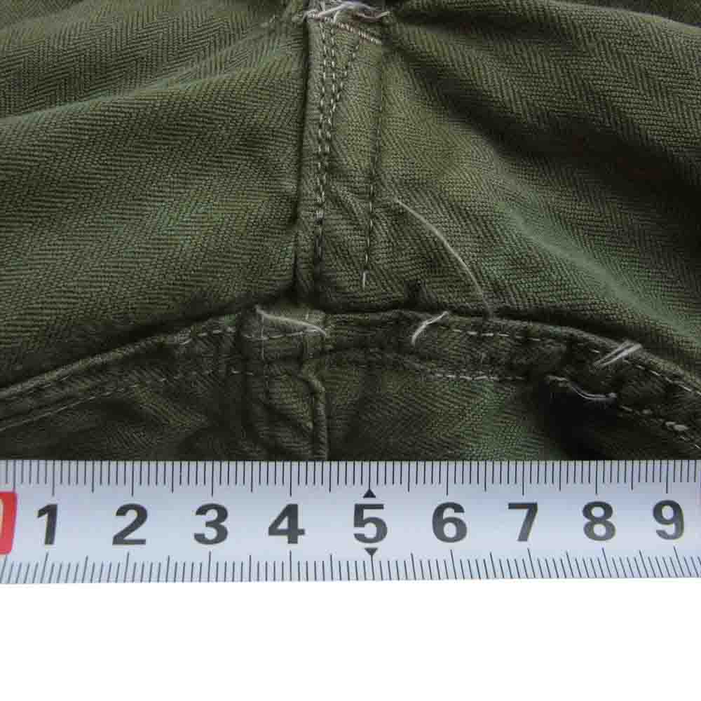 ミリタリー FRENCH ARMY 40s 50s フランス軍 M-47 カーゴパンツ 後期 カーキ系 25【中古】