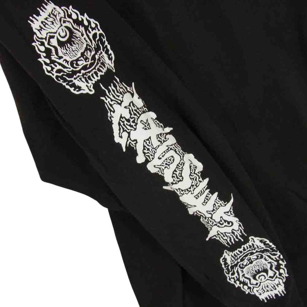 マシス L/S TEE 丸首 クルーネック ロングスリーブ 長袖 Tシャツ ブラック系 XL【中古】