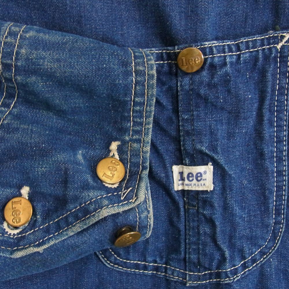 Lee リー USA製 70s M.R.マーク 91-J デニム カバーオール インディゴブルー系 サイズ表記無【中古】