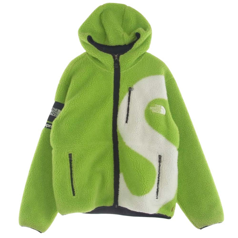 Supreme シュプリーム 20AW The North Face ノースフェイス S Logo Hooded Fleece Jacket Lime  Sロゴ フリース ジャケット ライム グリーン系 M【中古】