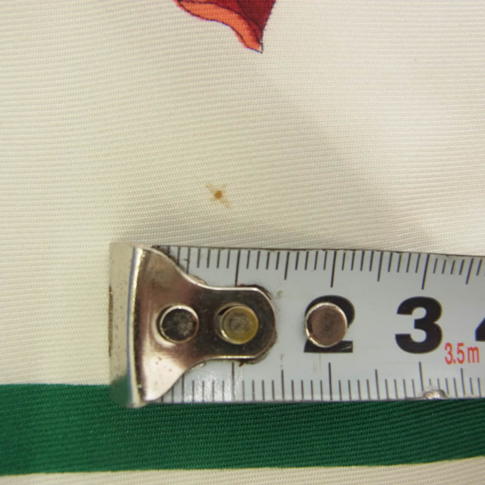 GUCCI グッチ シルク100% フラワー 花柄 スカーフ レッド【中古】