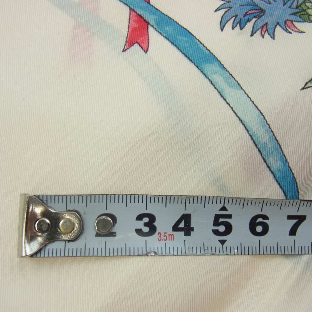 GUCCI グッチ シルク100% 花束 フラワー 花柄 スカーフ オフホワイト ホワイト系【中古】