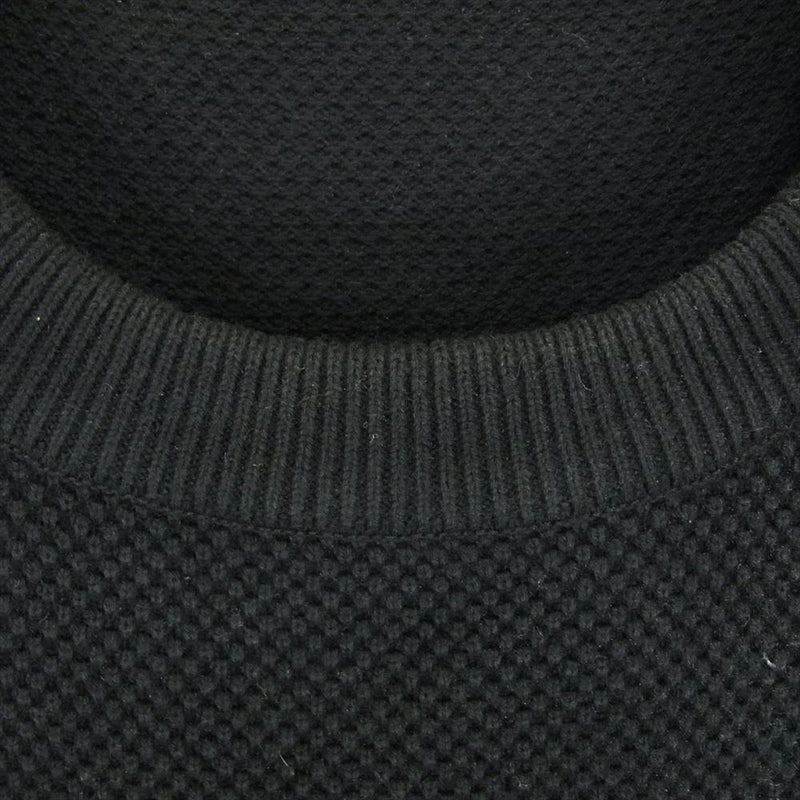 crepuscule 別注 モスステッチ クルーネック ニット ブラック 2 SALE 30%OFF】[2403-031]crepuscule (クレプスキュール) 別注 Moss