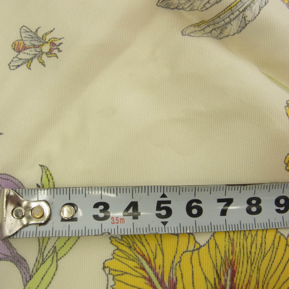 GUCCI グッチ シルク100% ビートル 虫 フラワー 花柄 スカーフ マルチカラー系【中古】