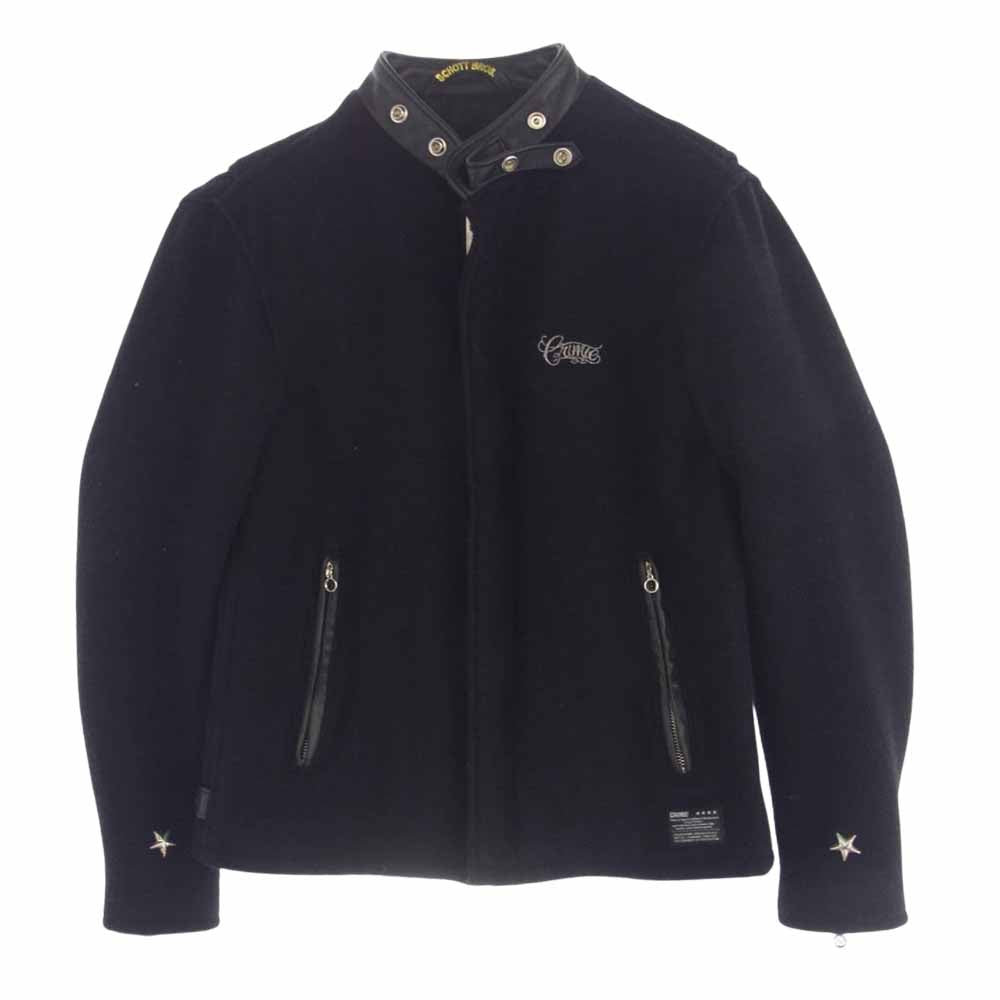 schott ショット × CRIMIE クライミー ウール レザー切替 シングル