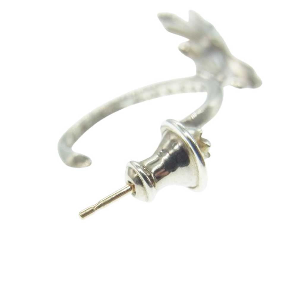CHROME HEARTS クロムハーツ(原本無) TINY CH CROSS タイニー CHクロス フープ ピアス シルバー系【中古】