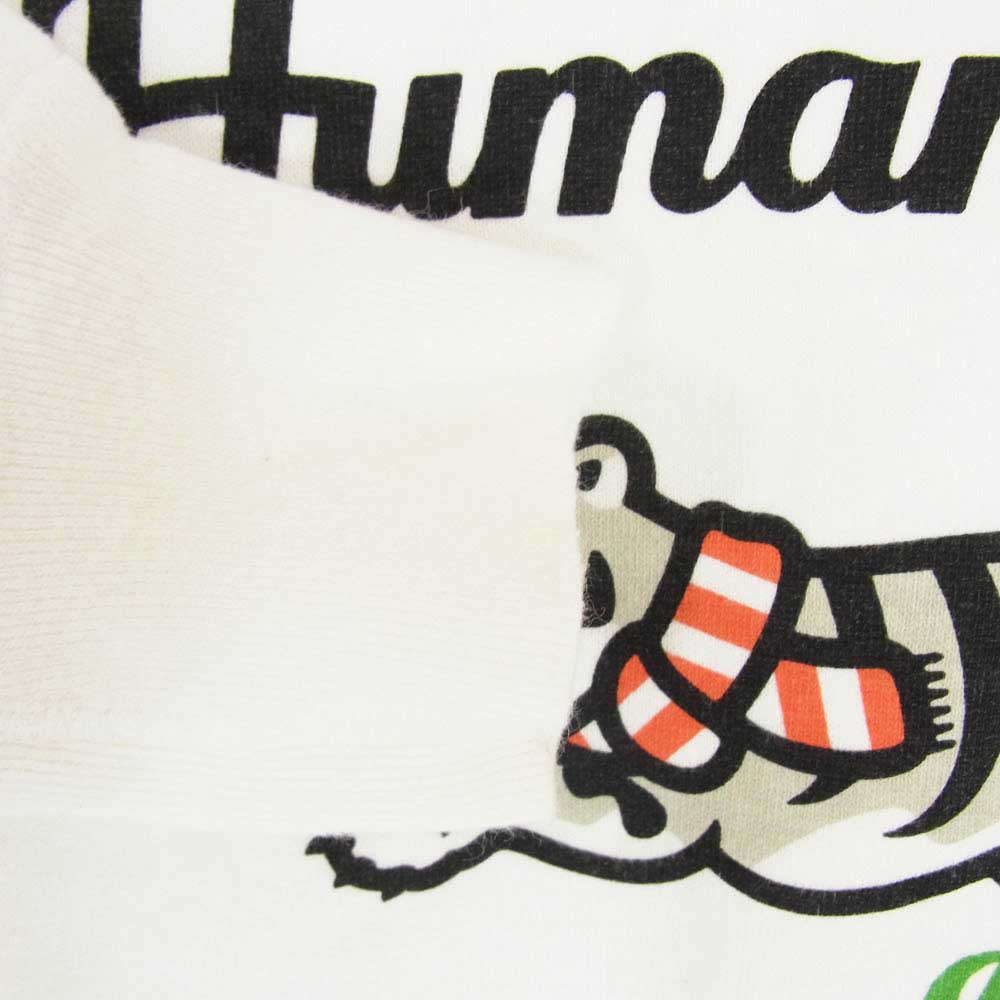 HUMAN MADE ヒューマンメイド 22AW WHITE TIGER TSURIAMI SWEATSHIRT ホワイトタイガー 吊り編み プリント クルーネック 長袖 スウェット ホワイト系 XL【中古】