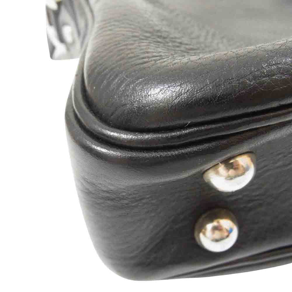 万双 m00000285 シモーネ BOX シングル 天ファスナー 2WAY ショルダー ビジネス バッグ ブラック系【中古】