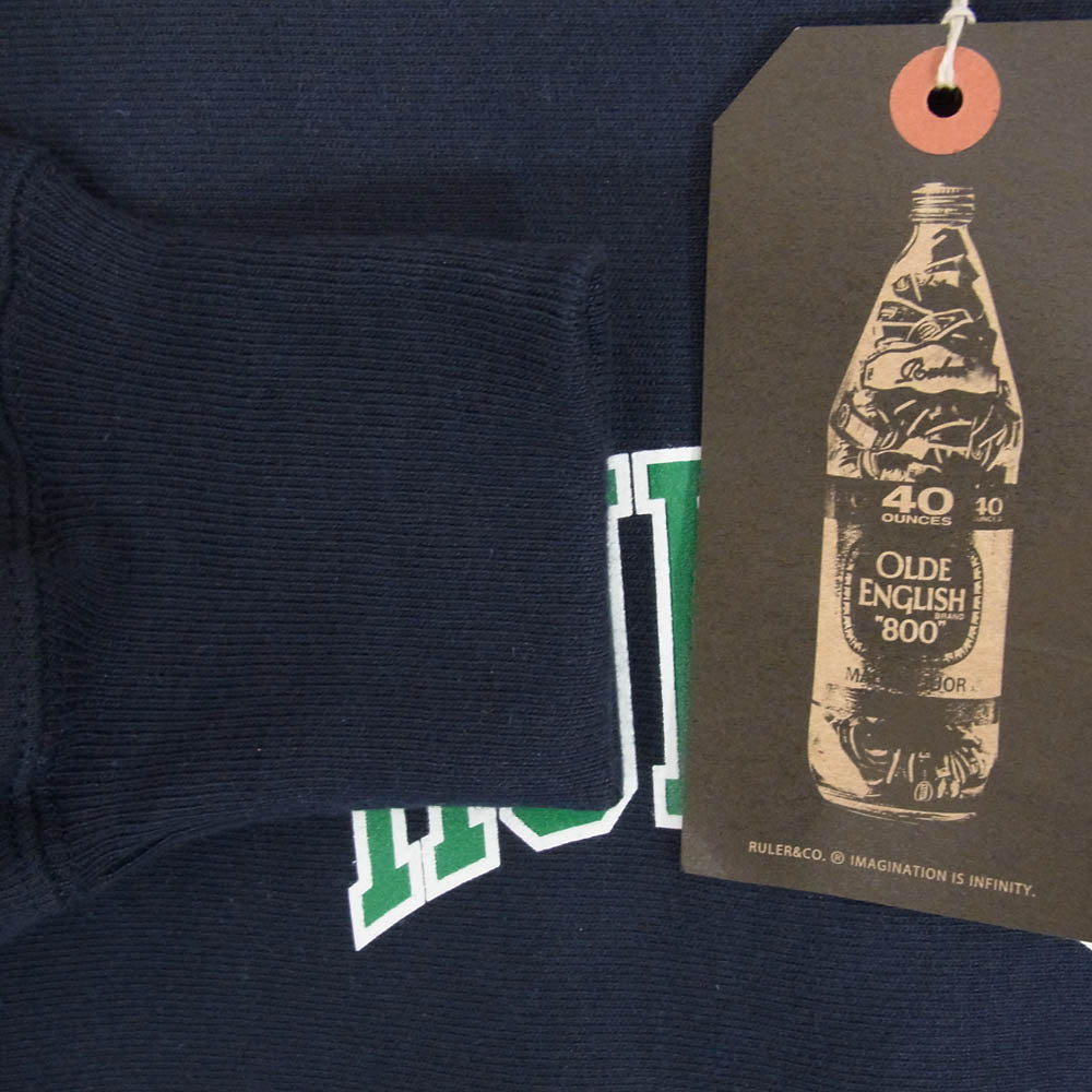 RULER ルーラー × CHAMPION チャンピオン COLLEGE CP REVERSEWEAVE 12OZ. SWEATSHIRT リバースウィーブ スウェット シャツ ネイビー系 XL【美品】【中古】