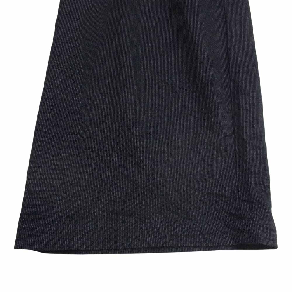 BLACK COMME des GARCONS ブラックコムデギャルソン AD2011 1H-P005 ポリ縮 ストライプ5分丈パンツ ブラック系 S【中古】
