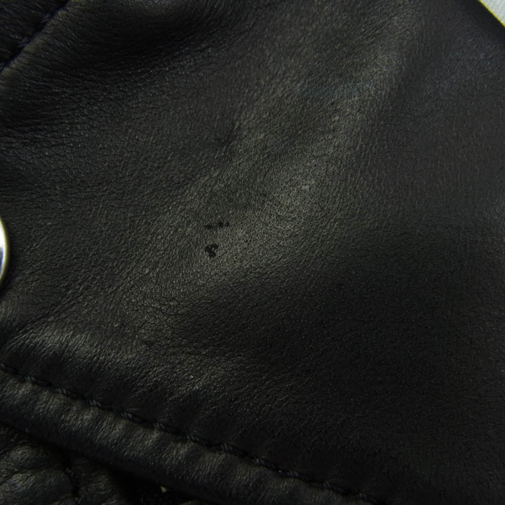 SHIPS シップス × NOWARTT ホース レザー ダブル ライダース レザー ジャケット ブラック系 M【中古】