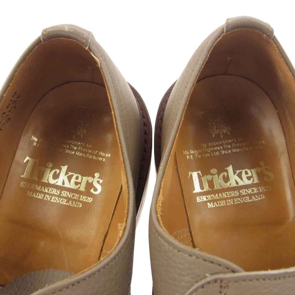 Tricker's トリッカーズ 929614 ダブルモンクストラップ レザー シューズ ベージュ系 8.5【中古】