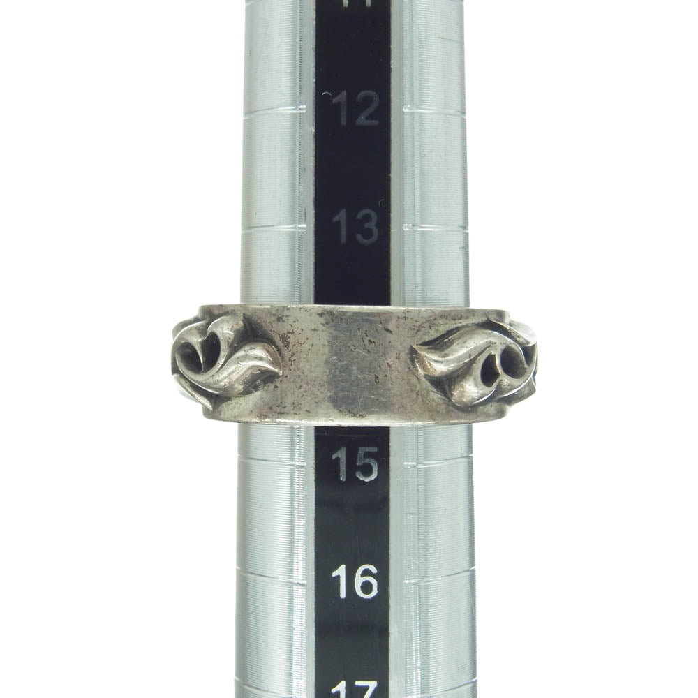 CHROME HEARTS クロムハーツ(原本無) DBL NARROW VINE BAND ダブルナロー ヴァインバンド リング シルバー系 約14.5号【中古】