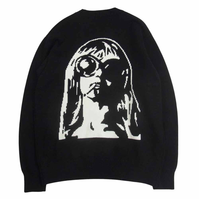 HYSTERIC GLAMOUR ヒステリックグラマー 02243NS04296 THE BAD GIRLS 編込 セーター コットン ニット  ブラック系 S【極上美品】【中古】