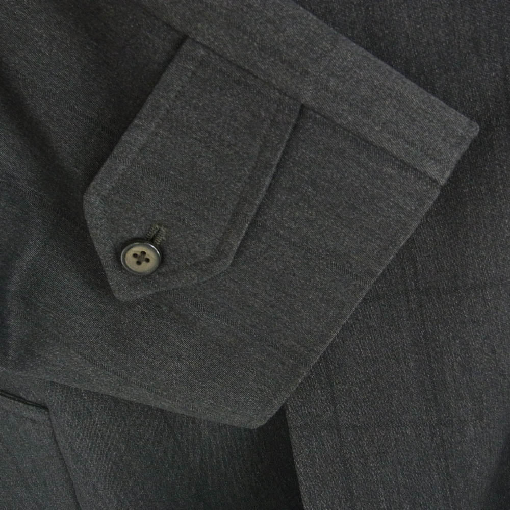 BURBERRY バーバリー WW050-995-06 Burberrys 三陽商会タグ sanyo ウィンドウペン チェック ウール ステンカラーコート バルマカーンコート グレー系 M【中古】