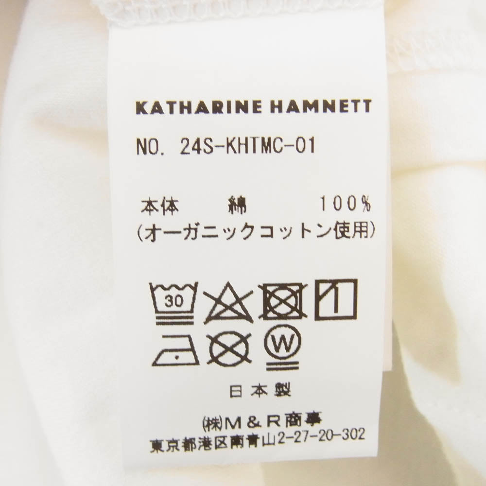 KATHARINE HAMNETT キャサリン・ハムネット CHHOSE LIFE プリント 半袖 Tシャツ ホワイト系 F【新古品】【未使用】【中古】