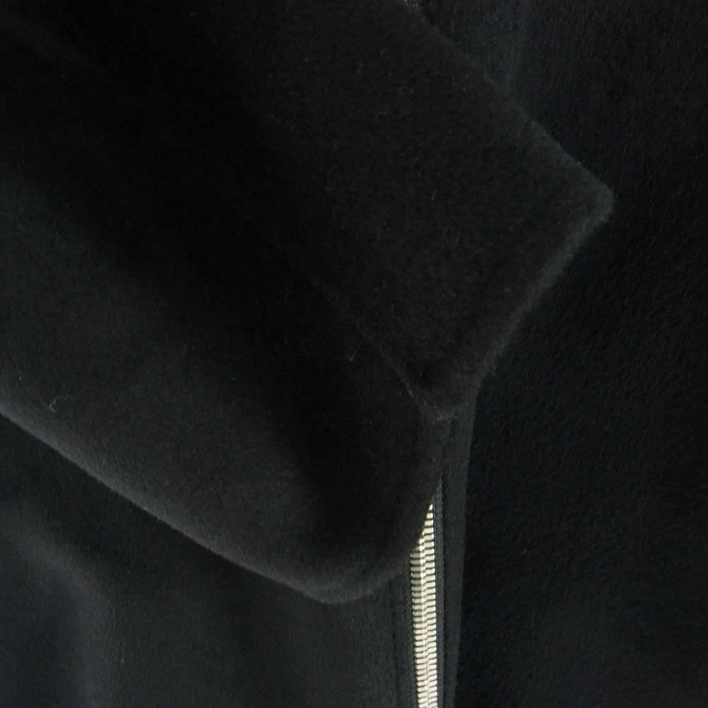 ATTACHMENT アタッチメント 22AW AB22-007 DOUBLE FACE BEAVER CLOTH ZIP HOODIE ダブルフェイス ビーバークロス ジップ フーディー ブルゾン カシミヤ混 ウール フーディ ブラック系 1【極上美品】【中古】