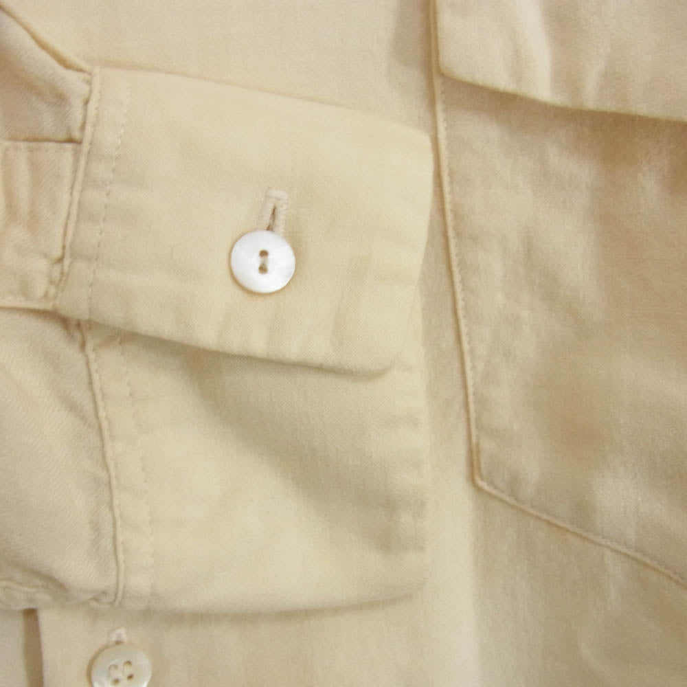 ヴィンテージ ヴィンテージ 英国製 gerhard kennedy Viyella ゲルハルト ケネディ オープン カラー シャツ オフホワイト系 ML【中古】